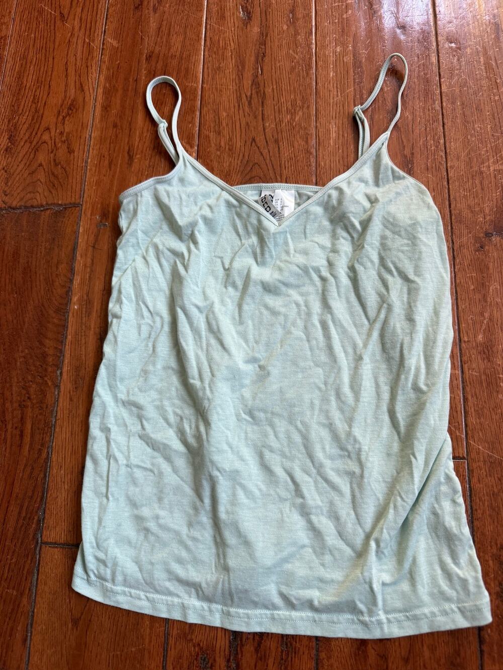 Divided Light Blue V-neck Tank Top